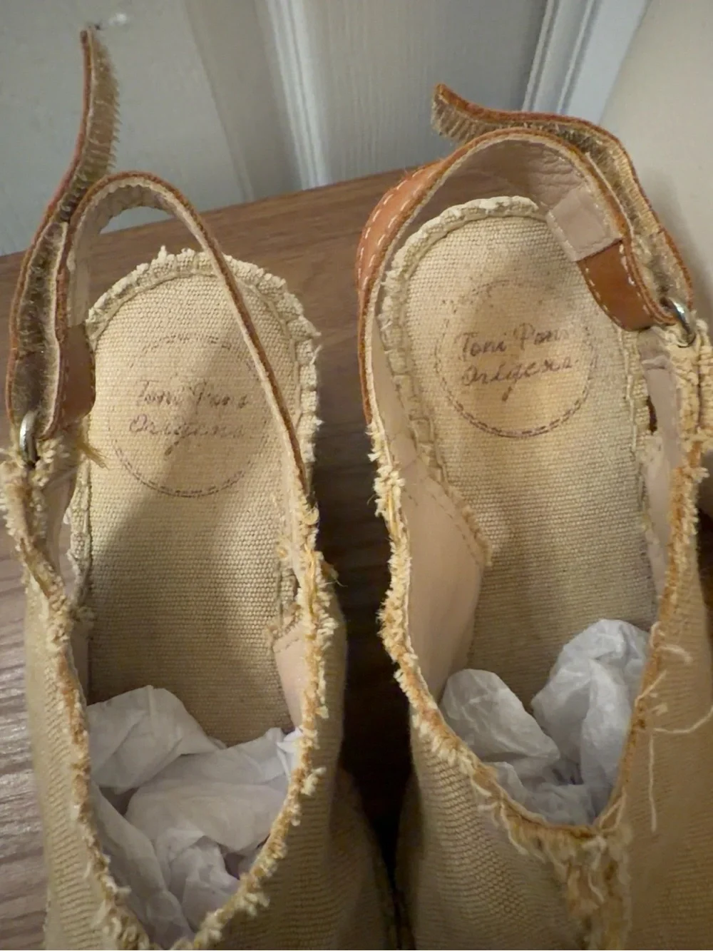 Toni Pons Origens Tan Canvas Espadrille Wedge Sandals EU 36 US 6 Boho